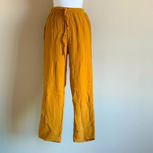 April Meets October Yellow Drawstring Pants Small/Med